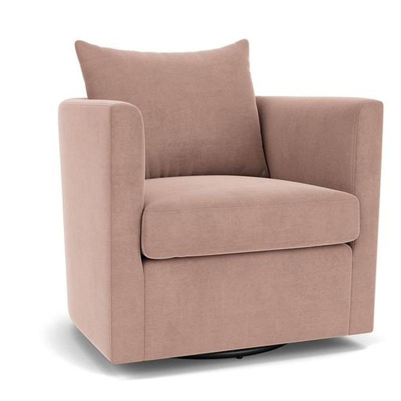 The Tottenham Swivel Chair in Easy Clean Plush Velvet Petal, £1241
